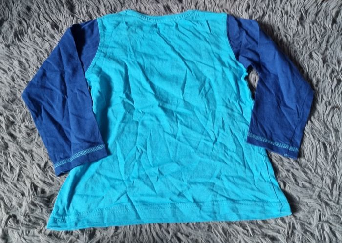 T-shirt manches longues bleu avec écriture 5ans - photo numéro 5