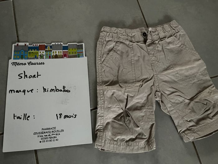 Short garçon 18 mois