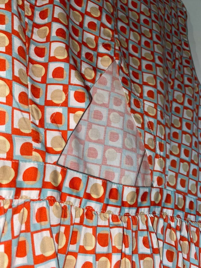 303 - robe a motifs vintage et ceinture « coquillage » mademoiselle R - photo numéro 3