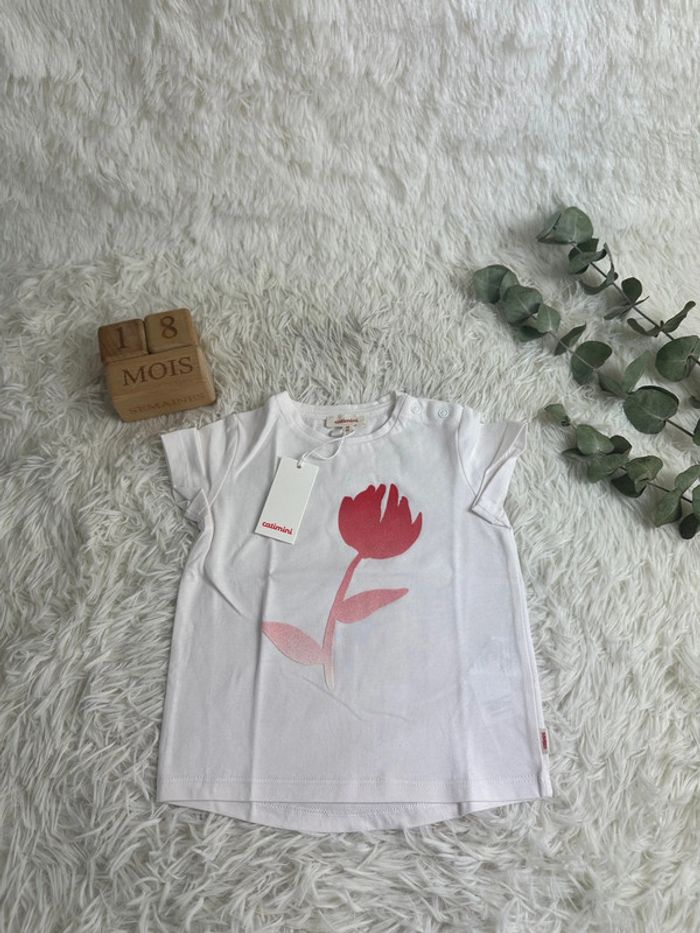 T-shirt blanc Catimini taille 18 mois