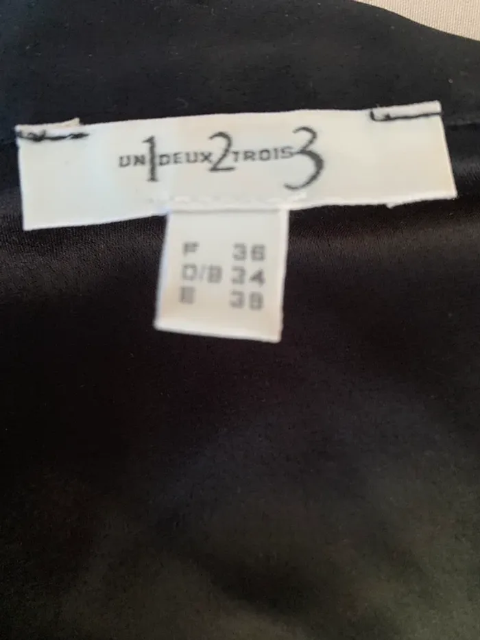 Chemise 123 fluide noir taille 36 tres bon état original - photo numéro 10