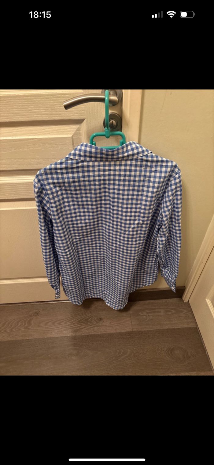 Chemise femme Vichy bleue taille L neuve - photo numéro 3