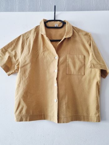 Chemise courte moutarde