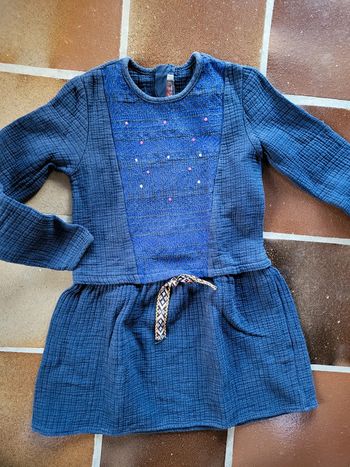 Robe ethnique gaze de coton catimini fille 8ans