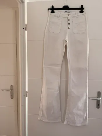 Pantalon Zara jean long pantaloni pantalones Vloeiende Calças femme woman donna mujer été poches