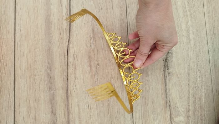 Diadème cheveux doré anniversaire 50 ans - photo numéro 2