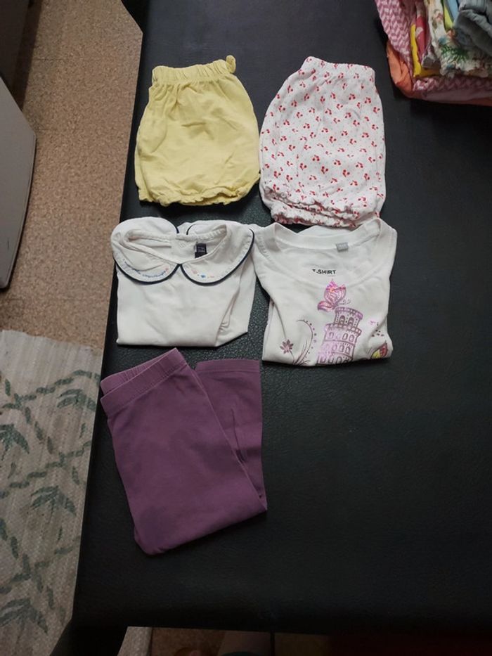 Lot de 7 vêtements été fille 6-9 mois