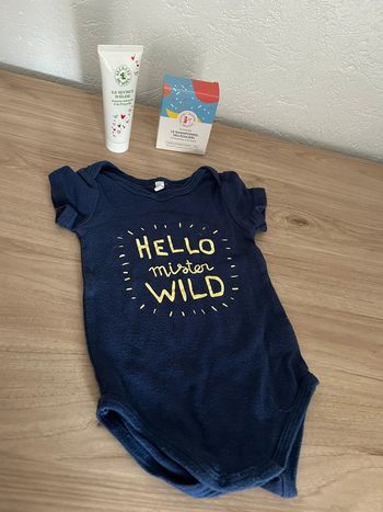👶 Body bleu "Hello Mister Wild" 👶
