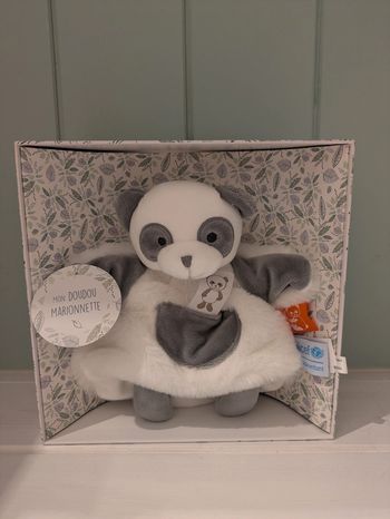 Doudou et Compagnie - Doudou marionnette Panda Noir et blanc