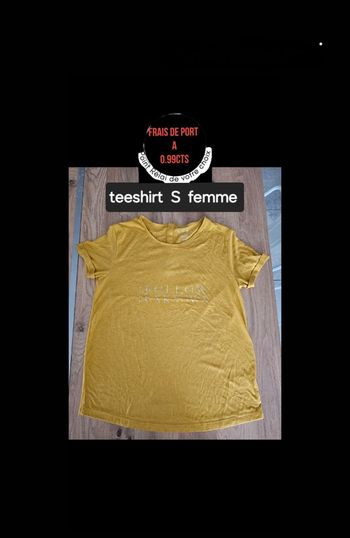 Tee-shirt jaune femme S roxy