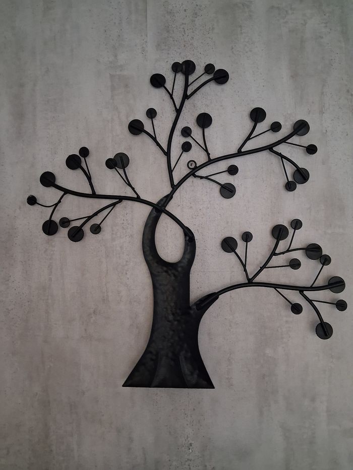 Jolie décoration arbre en acier noir H.40 cm - photo numéro 4