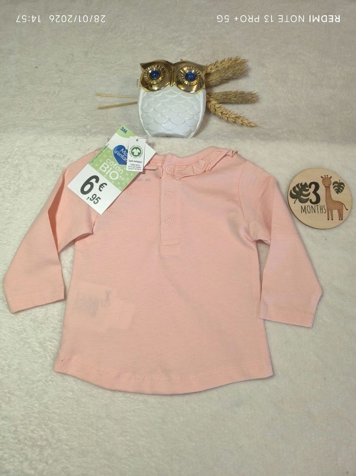 Haut ML 3 mois fille Mot d'enfants neuf - photo numéro 3