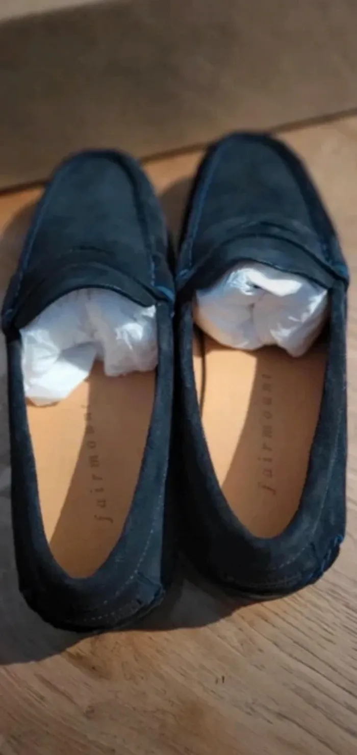 Annonce Vinted – Mocassins Fairmount en daim bleu – Neufs, avec boîte - photo numéro 4