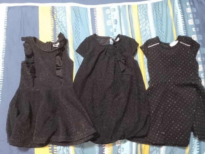 Robe noir de fêtes 3 ans brillante
