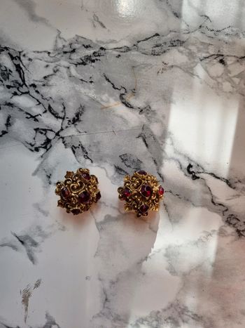 Boucle d'oreille clips rococo vintage