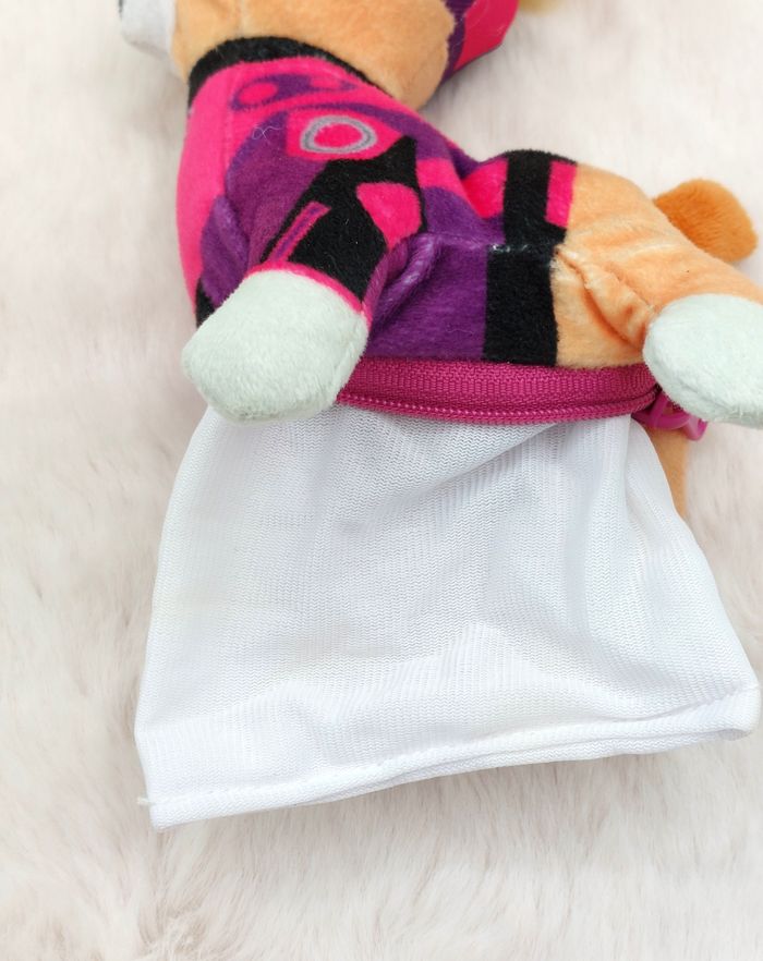 Porte-clé porte monnaie peluche chien Stella Pat patrouille Nickelodeon hauteur 15,5 cm - photo numéro 7