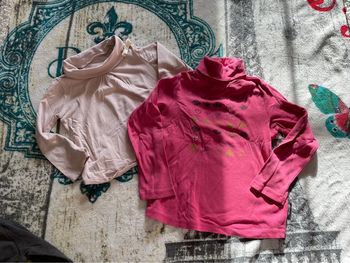 Lot t short col roulé