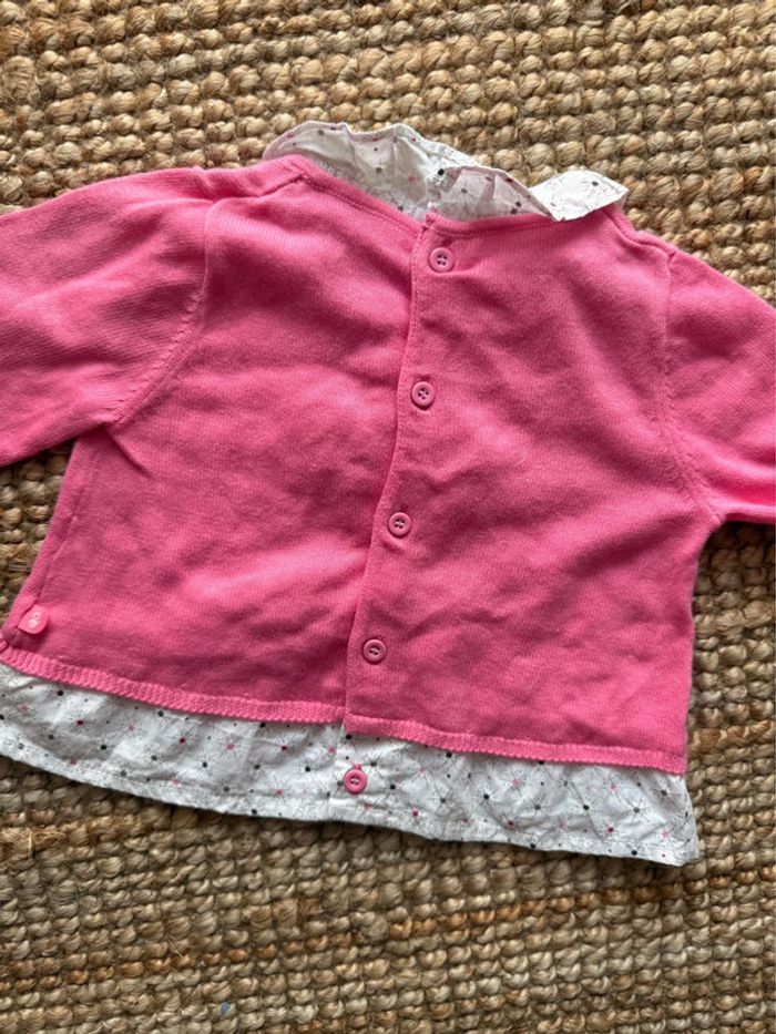 Gilet blouse intégrée Obaibi 6mois / 68cm - photo numéro 3