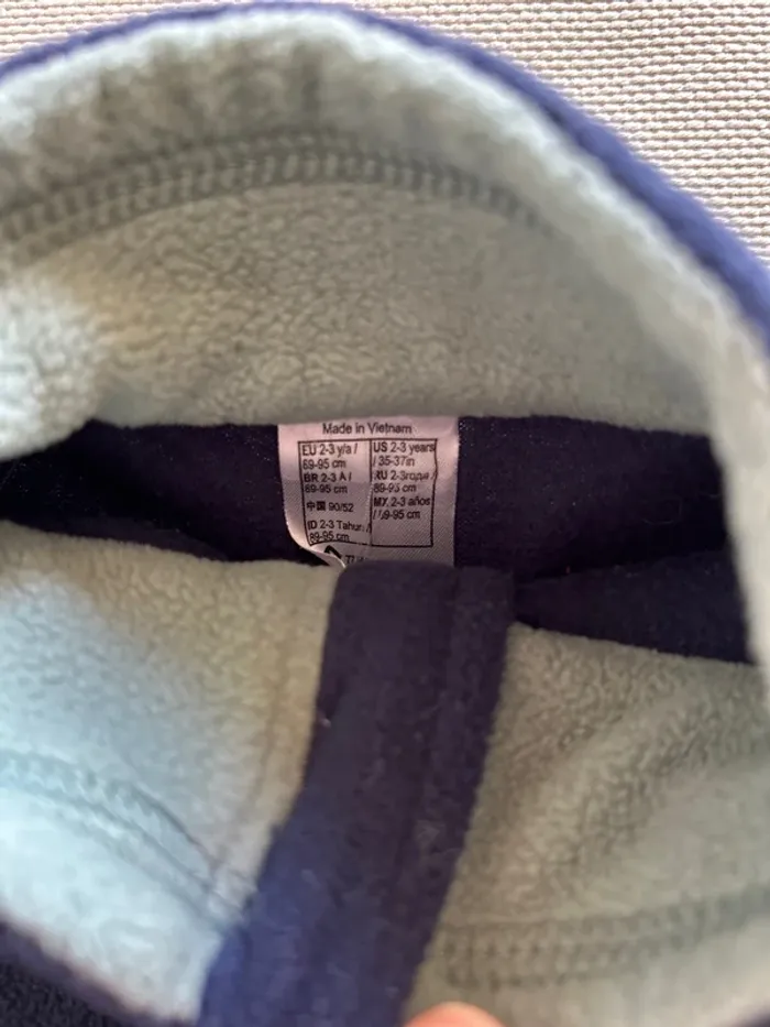 Pull en polaire bleu marine - photo numéro 2