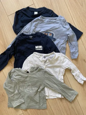 Lot 5 tee shirt 18 mois