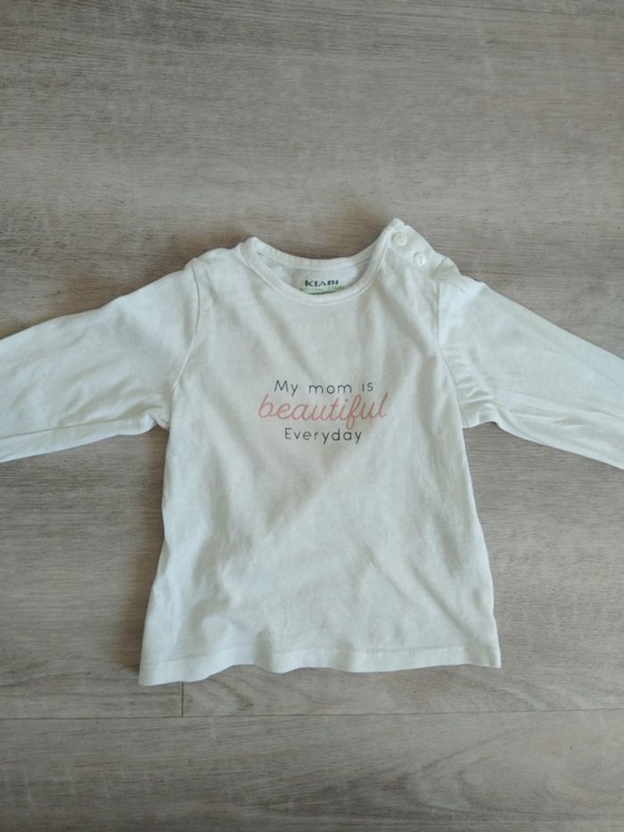 T-shirt ML Kiabi 9 mois - photo numéro 2