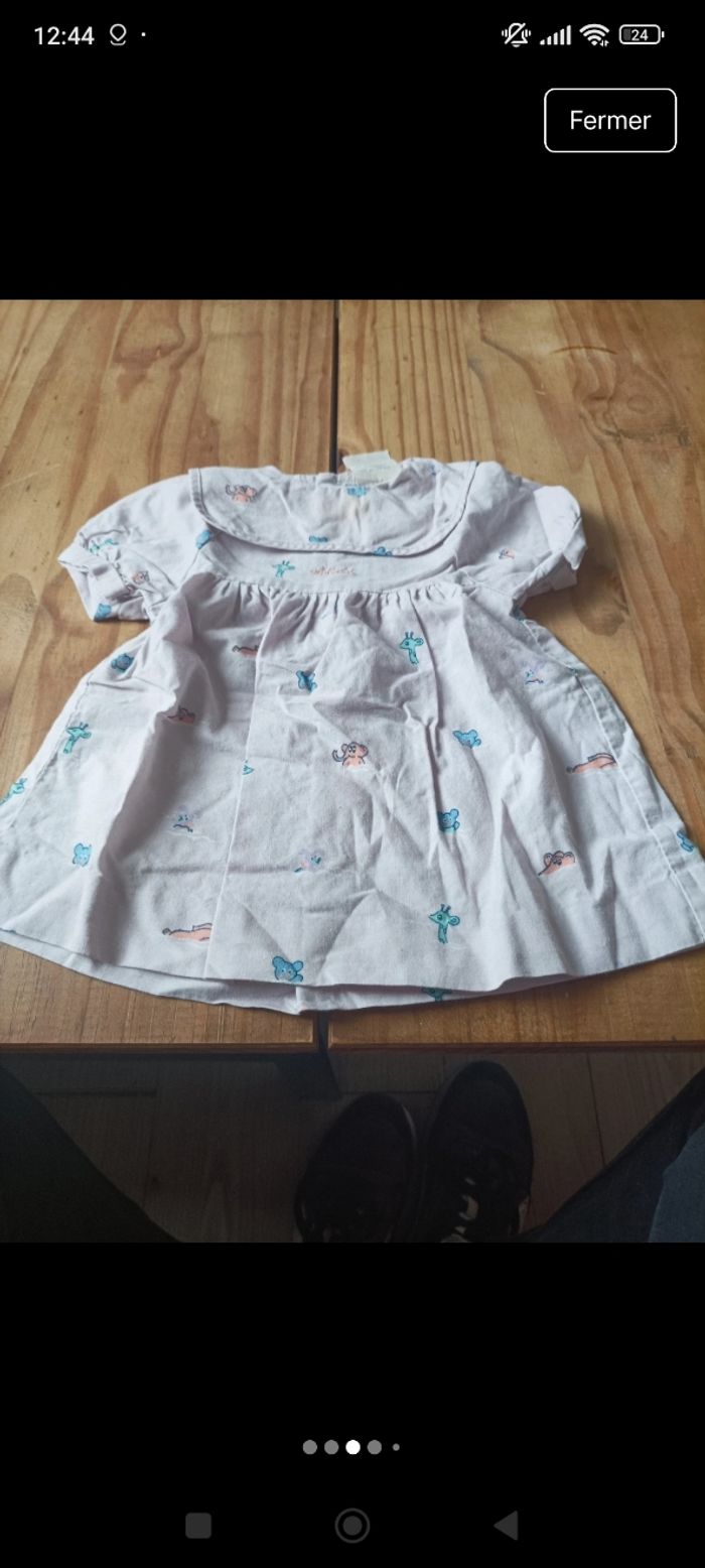 Robe salopette est combi short bébé fille - photo numéro 3