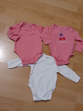 Lot 3 bodies coton bio