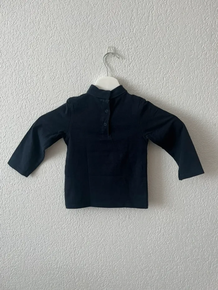 Sous-pull noir Kiabi motif renard – 24 mois - photo numéro 2