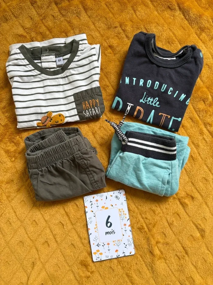 Lot de 2 ensembles été taille 6 mois
