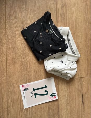 Lot t-shirt en 12mois