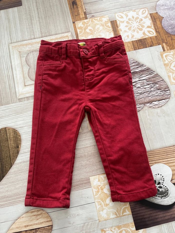 Pantalon rouge bordeaux 6 mois