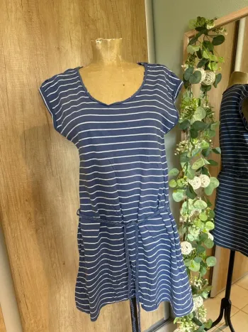 Robe marinière détente femme
