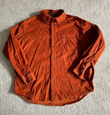 Chemise manches longues en velours couleur brique taille L marque St. John’s Bay