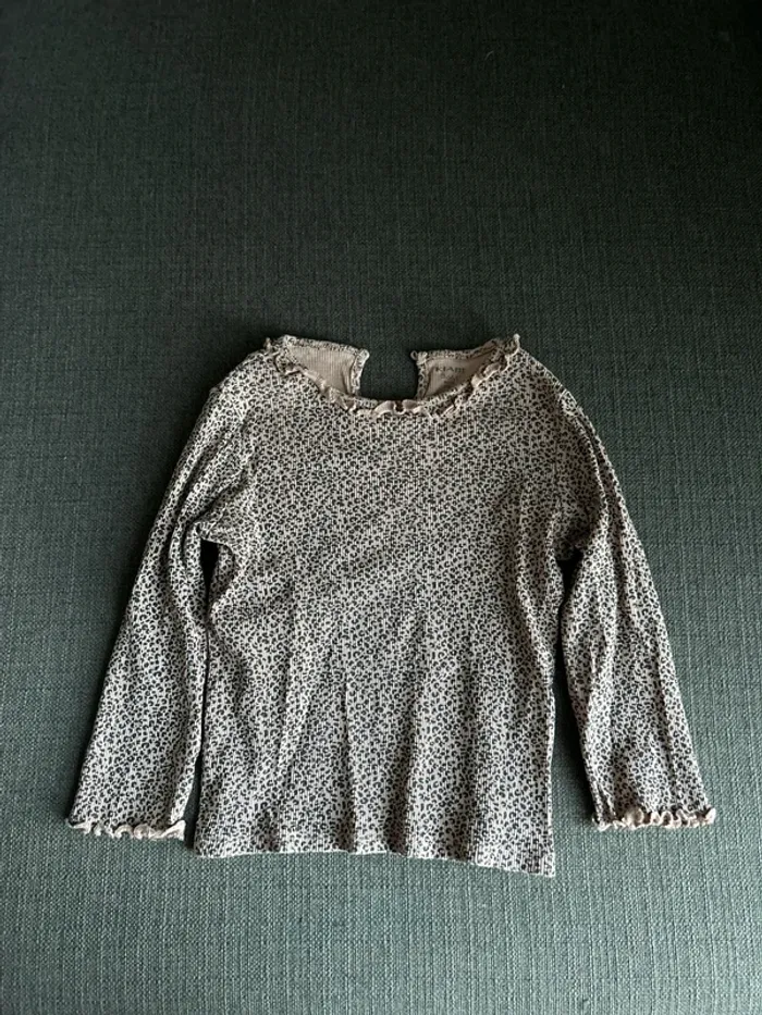 T-shirt manches longues léopard bébé fille, 36 mois kiabi