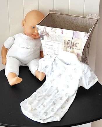 🐰 Body manches courtes bébé mixte – 6 mois – motif lapin