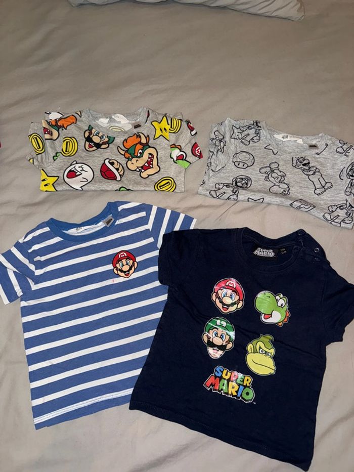 4 t shirt mario 18 24 mois h&m