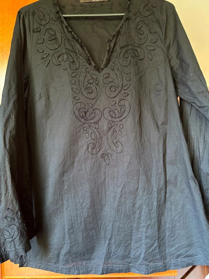 Blouse manches longues noire Melvin 40
