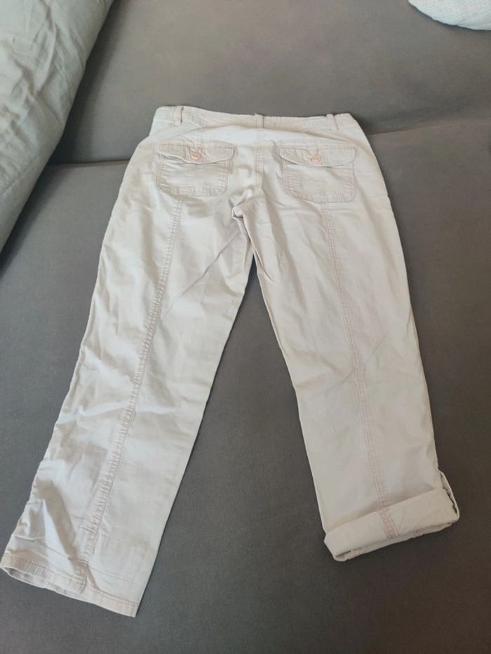 Pantalon pantacourt toile Camaïeu 36 - photo numéro 4