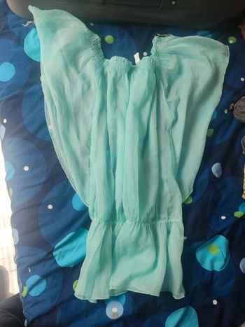 Tunique turquoise transparent jennifer