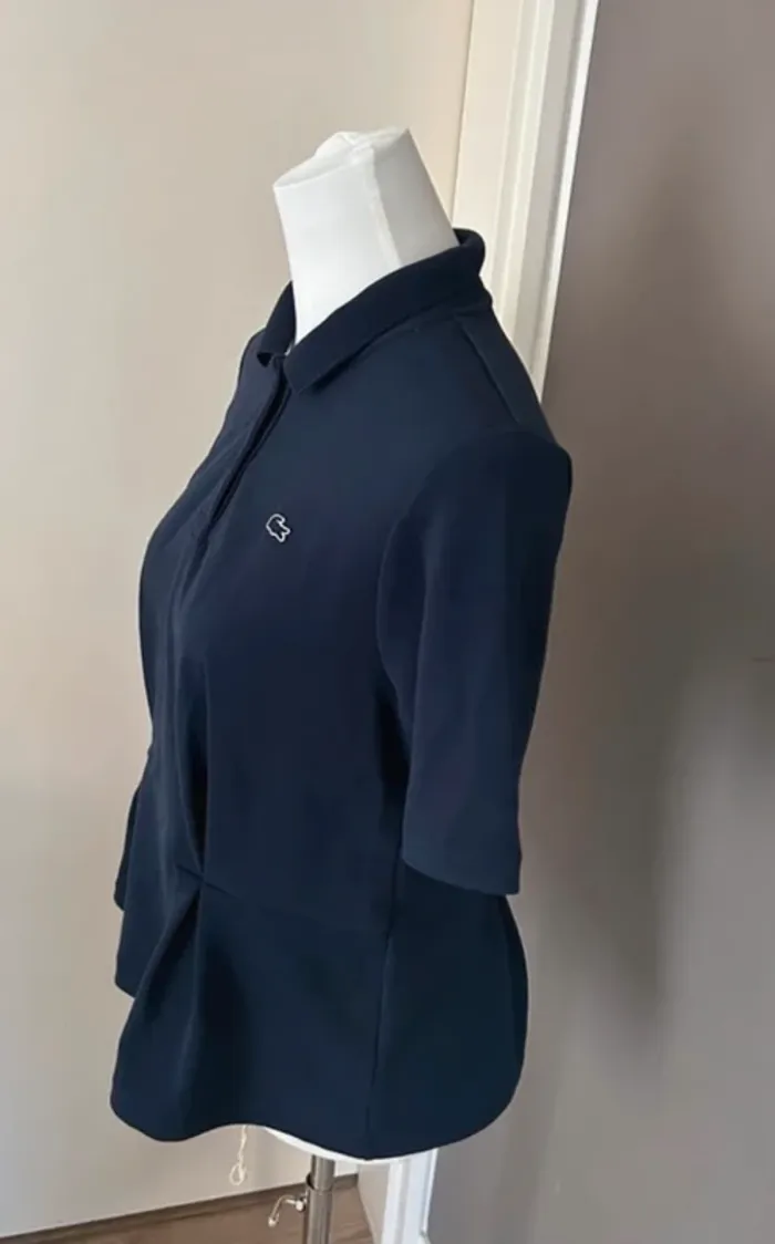 Lacoste, T-shirt, polo, haut bleu marine, femme, taille M/38 - photo numéro 4