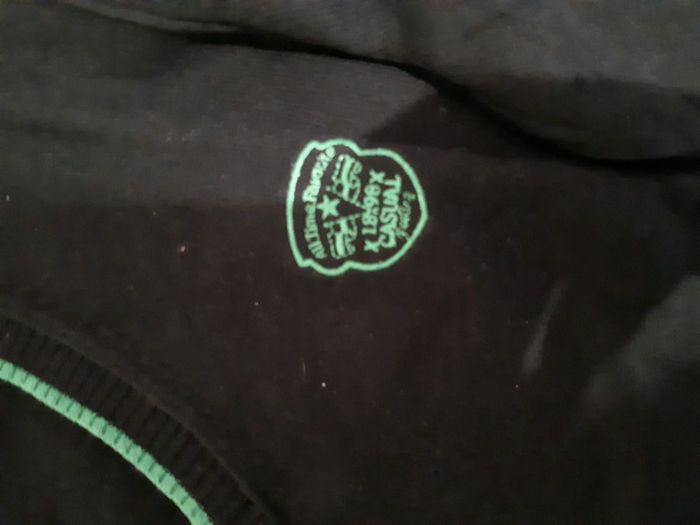 Pull femme marine et vert - photo numéro 2