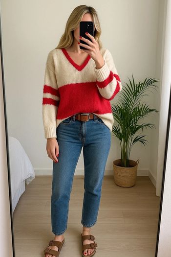 Pull en maille alpaga mohair modèle Manina American Vintage - Taille XS/S oversize