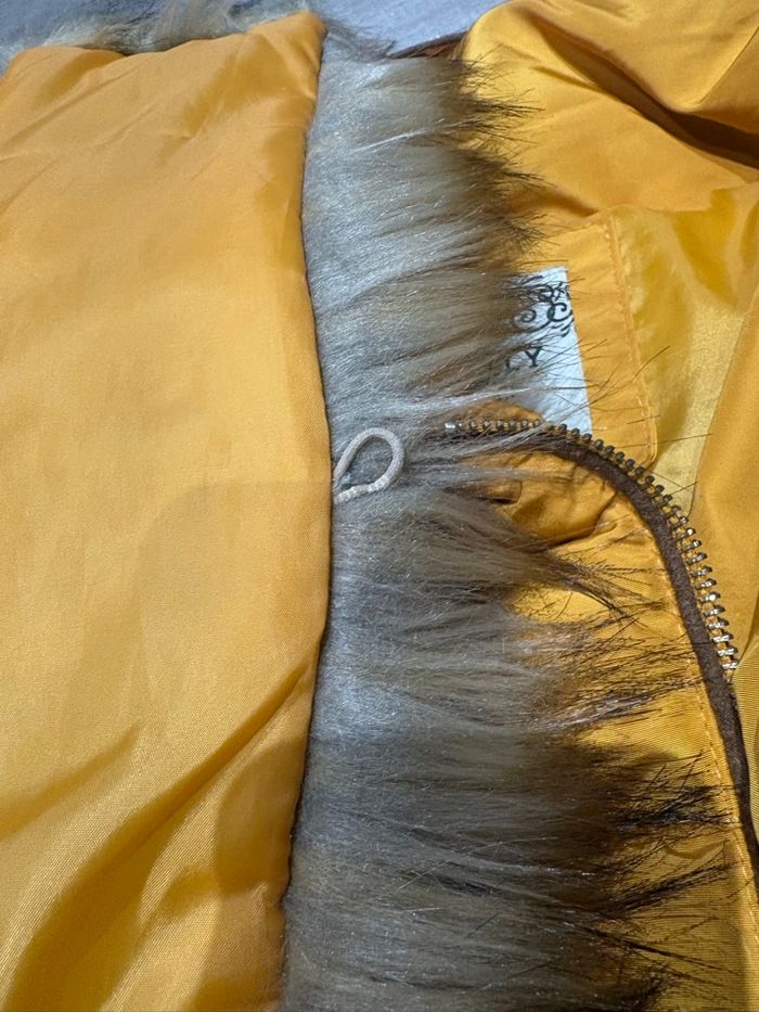 Manteau à fourrure moutarde Orcelly - photo numéro 5