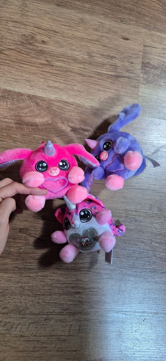Lot de 3 peluches