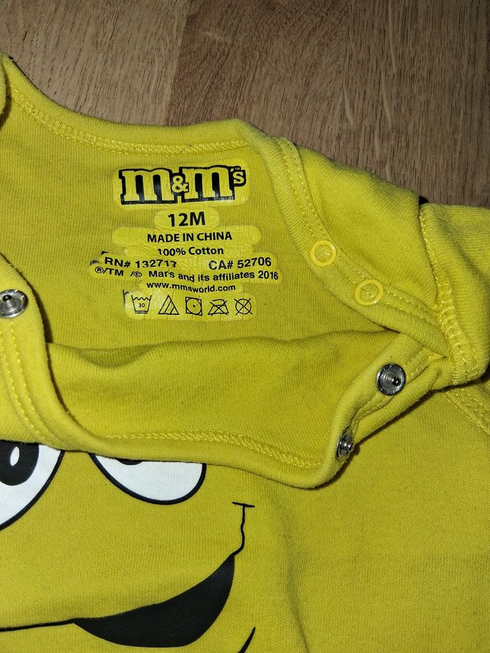 Body M&M’s jaune 12 mois - photo numéro 2