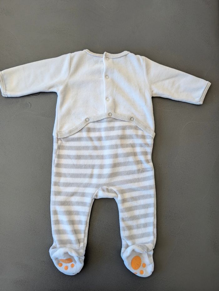 Lot de 2 pyjamas velours Gemo - Taille : 3 Mois - photo numéro 3