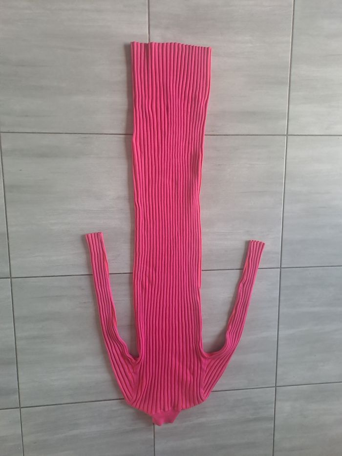 Robe longue moulante rose Zara Taille S - photo numéro 8