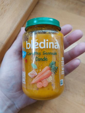Pot, Carottes Semoule Dinde,
Blédina, 200g