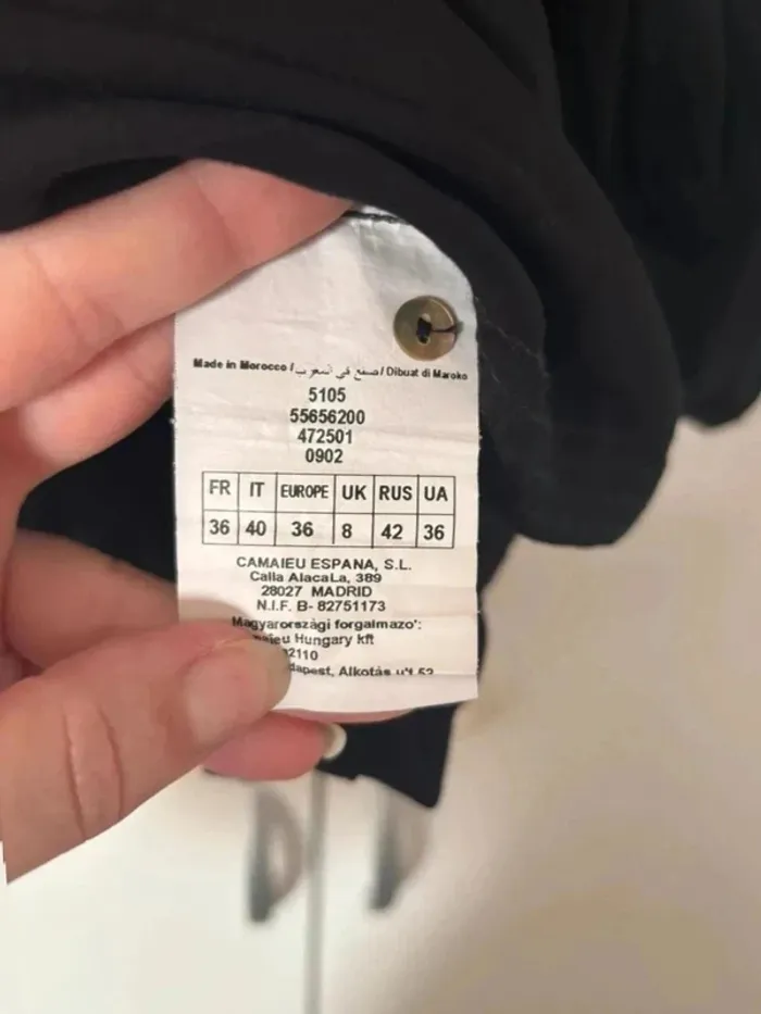 Haut noir camaïeu taille 36 parfait état - photo numéro 5