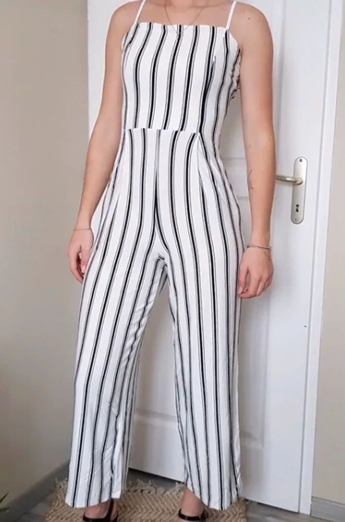 combi pantalons noir et blanc rayures - photo numéro 7